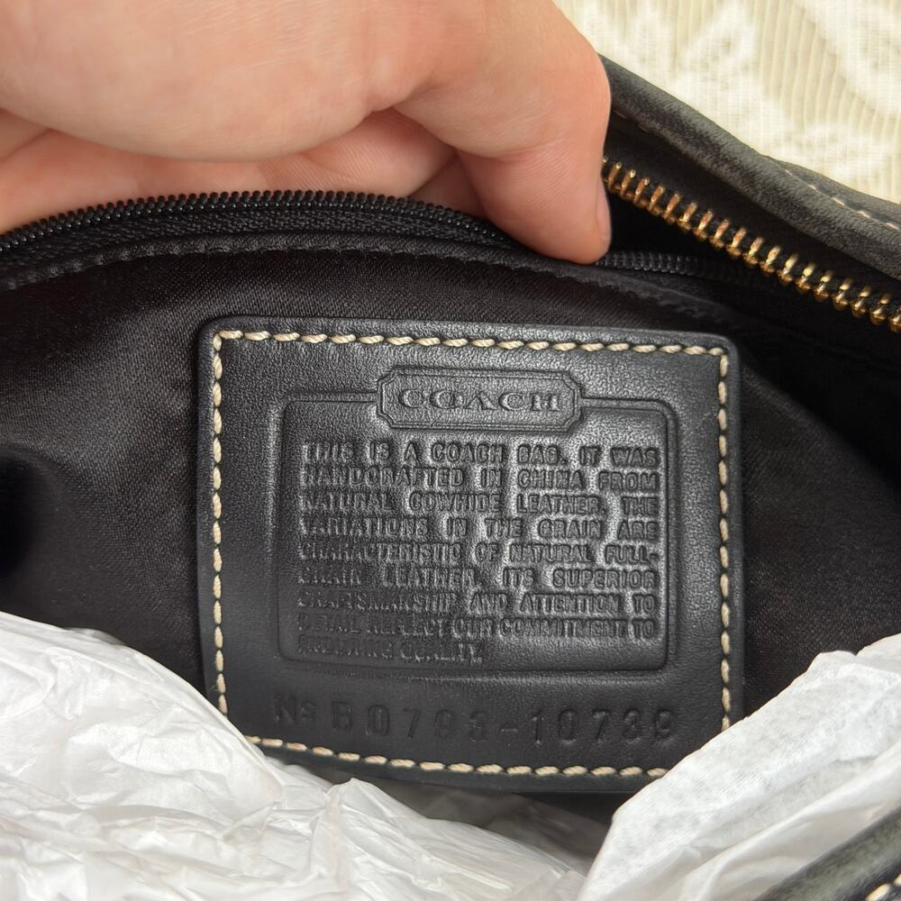 Coach Ergo Legacy Hobo Shoulder Bag Black Leather - Picture 4 of 5